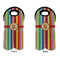 Retro Vertical Stripes Double Wine Tote - APPROVAL (new)