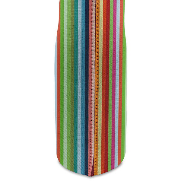 Retro Vertical Stripes Double Wine Tote - DETAIL 2 (new)