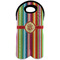 Retro Vertical Stripes Double Wine Tote - Front (new)