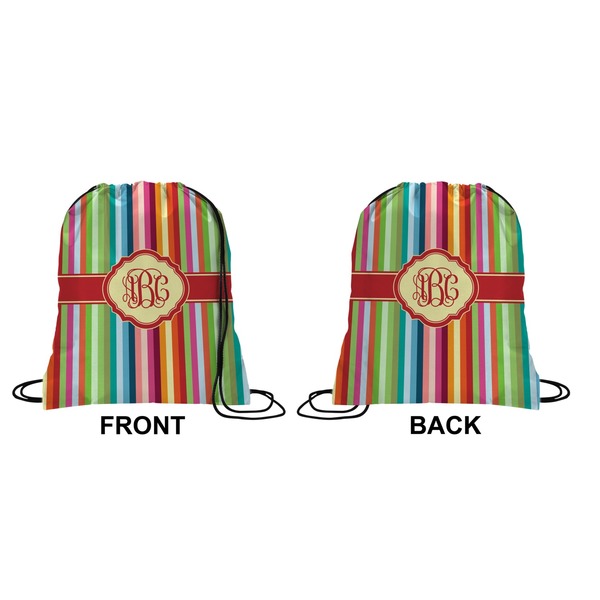 Retro Vertical Stripes Drawstring Backpack
