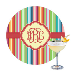 Retro Vertical Stripes Printed Drink Topper (Personalized)