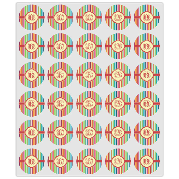 Retro Vertical Stripes Drink Topper - XSmall - Set of 30