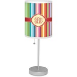 Retro Vertical Stripes 7" Drum Lamp with Shade Linen (Personalized)