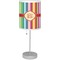 Retro Vertical Stripes Drum Lampshade with base included