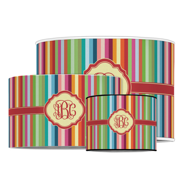 Retro Vertical Stripes Drum Lampshades - MAIN