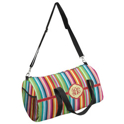 Retro Vertical Stripes Duffel Bag - Small (Personalized)