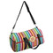 Retro Vertical Stripes Duffel Bag - Large (Personalized)