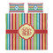 Retro Vertical Stripes Duvet Cover Set - King - Alt Approval