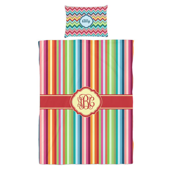 Retro Vertical Stripes Duvet Cover Set - Twin - Alt Approval