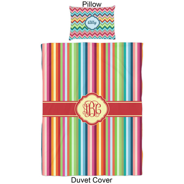 Retro Vertical Stripes Duvet Cover Set - Twin - Approval