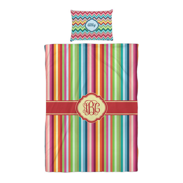 Retro Vertical Stripes Duvet Cover Set - Twin XL - Alt Approval