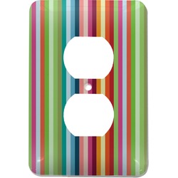 Retro Vertical Stripes Electric Outlet Plate