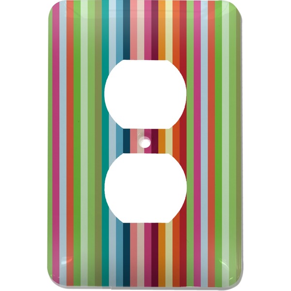 Custom Retro Vertical Stripes Electric Outlet Plate