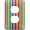 Retro Vertical Stripes Electric Outlet Plate (Personalized)