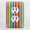 Retro Vertical Stripes Electric Outlet Plate - LIFESTYLE