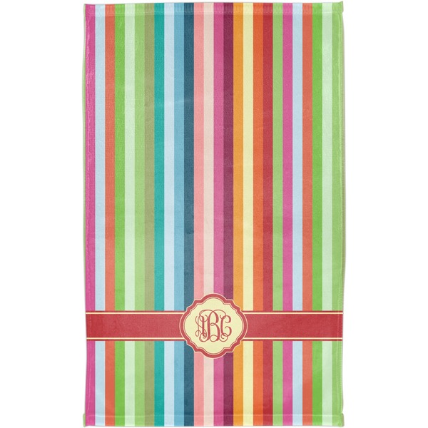 Retro Vertical Stripes Finger Tip Towel - Full View
