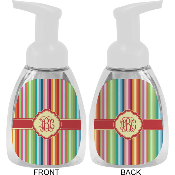 Retro Vertical Stripes Foam Soap Bottle Approval - White
