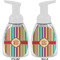 Retro Vertical Stripes Foam Soap Bottle Approval - White