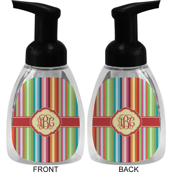 Retro Vertical Stripes Foam Soap Bottle (Front & Back)