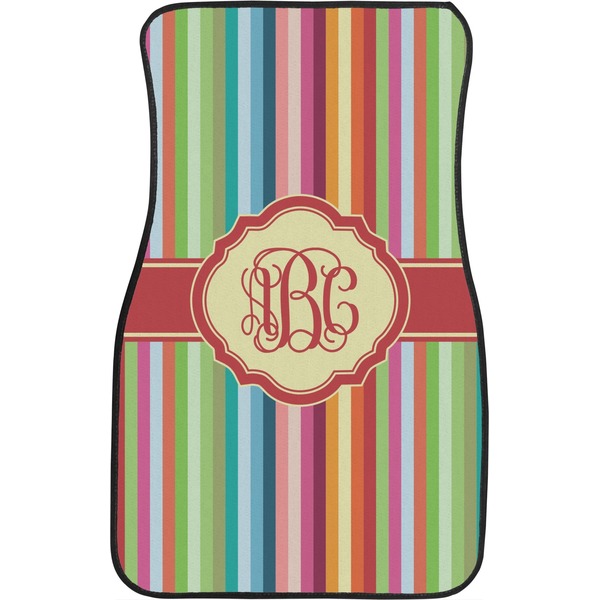 Retro Vertical Stripes Front Seat Car Mat
