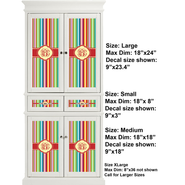 Retro Vertical Stripes Full Cabinet (Show Sizes)