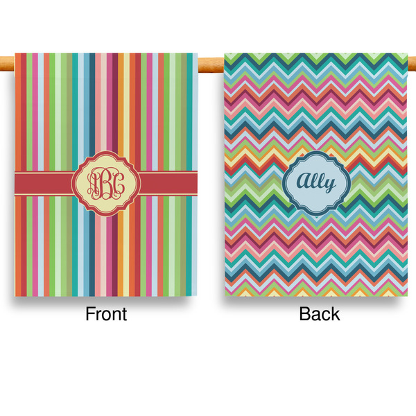 Retro Vertical Stripes Garden Flags - Large - Double Sided - APPROVAL