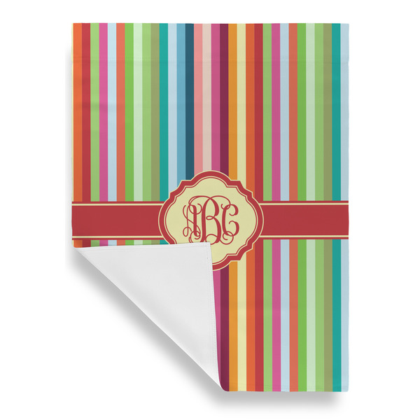 Retro Vertical Stripes Garden Flags - Large - Single Sided - FRONT FOLDED