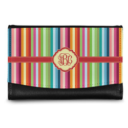 Retro Vertical Stripes Genuine Leather Women's Wallet - Small (Personalized)