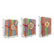 Retro Vertical Stripes Gift Bags - All Sizes - Dimensions