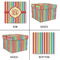 Retro Vertical Stripes Gift Boxes with Lid - Canvas Wrapped - Large - Approval