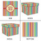 Retro Vertical Stripes Gift Boxes with Lid - Canvas Wrapped - Medium - Approval