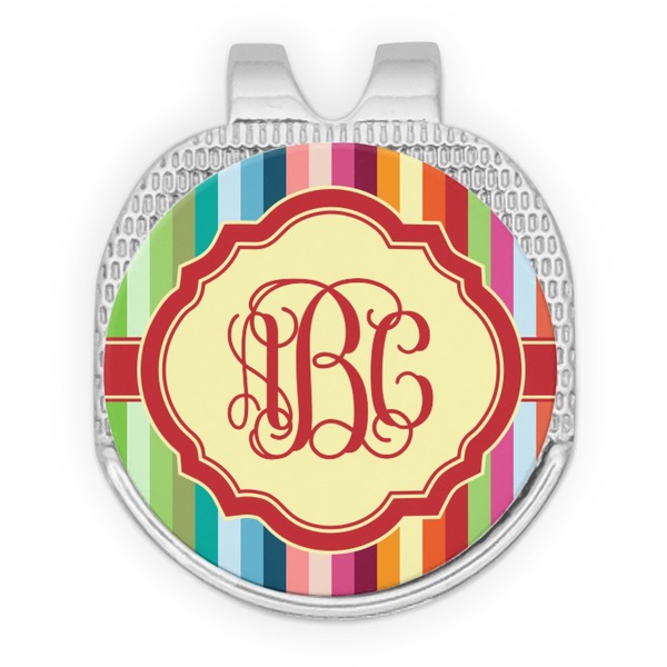 Retro Vertical Stripes Golf Ball Hat Marker Hat Clip