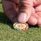 Retro Vertical Stripes Golf Ball Marker - Hand