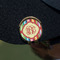 Retro Vertical Stripes Golf Ball Marker Hat Clip - Gold - On Hat