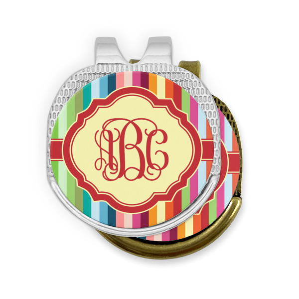 Retro Vertical Stripes Golf Ball Marker Hat Clip - PARENT/MAIN