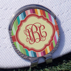 Retro Vertical Stripes Golf Ball Marker - Hat Clip