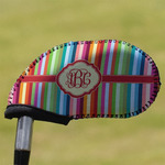 Retro Vertical Stripes Golf Club Iron Cover (Personalized)