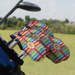 Retro Vertical Stripes Golf Club Iron Cover - Set of 9 (Personalized)