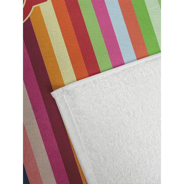Retro Vertical Stripes Golf Towel - Detail