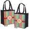 Retro Vertical Stripes Grocery Bag - Apvl