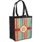 Retro Vertical Stripes Grocery Bag (Personalized)