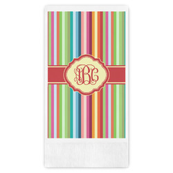 Retro Vertical Stripes Guest Napkins - Full Color - Embossed Edge (Personalized)