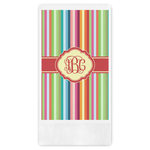 Custom Retro Vertical Stripes Guest Towels - Full Color (Personalized)