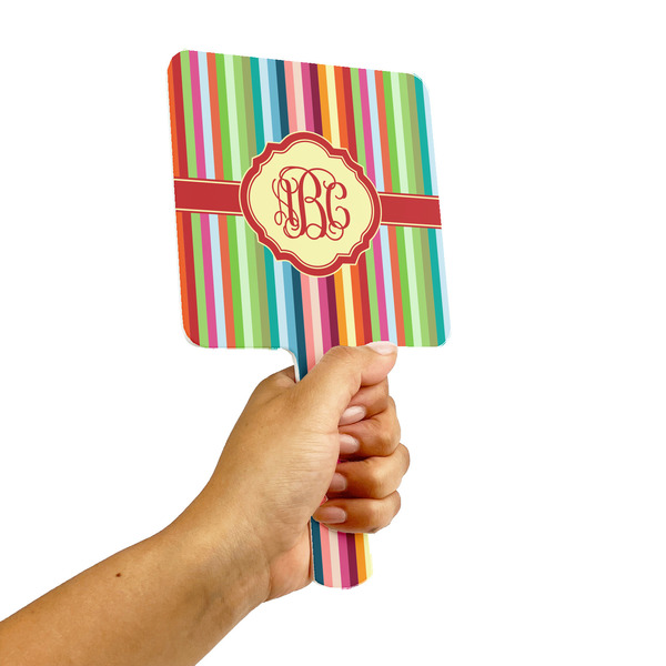 Retro Vertical Stripes Hand Mirrors - Alt View