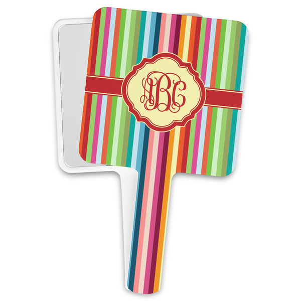 Custom Retro Vertical Stripes Hand Mirror (Personalized)