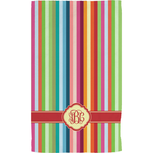 Retro Vertical Stripes Hand Towel (Personalized) Full