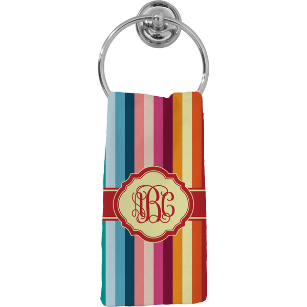 Custom Retro Vertical Stripes Hand Towel - Full Print (Personalized)