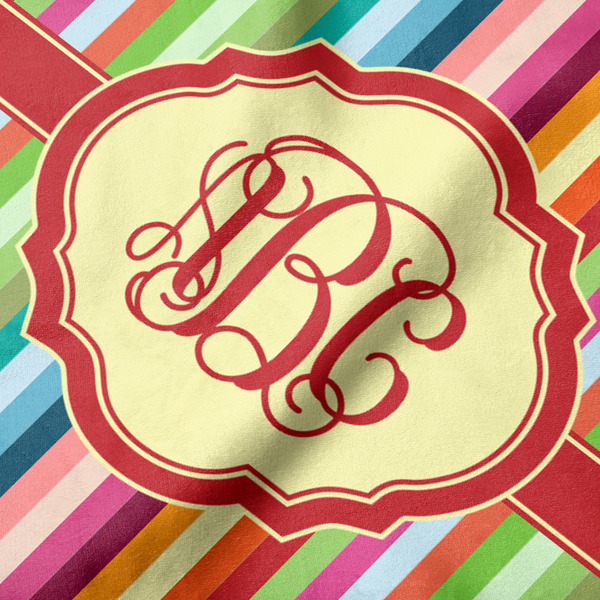 Retro Vertical Stripes Hooded Baby Towel- Detail Close Up