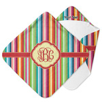 Retro Vertical Stripes Hooded Baby Towel (Personalized)