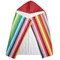 Retro Vertical Stripes Hooded Towel - Folded